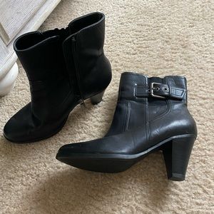 Bandolino Side Buckle Black Booties
